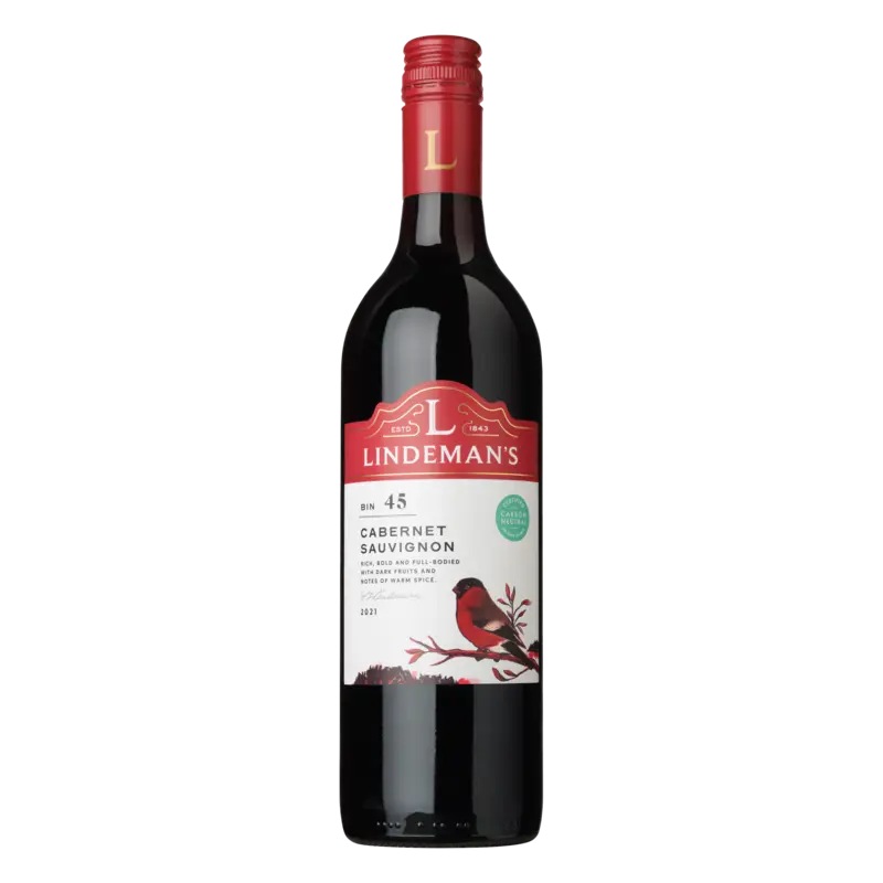 Etiket van Bin 45 cabernet sauvignon