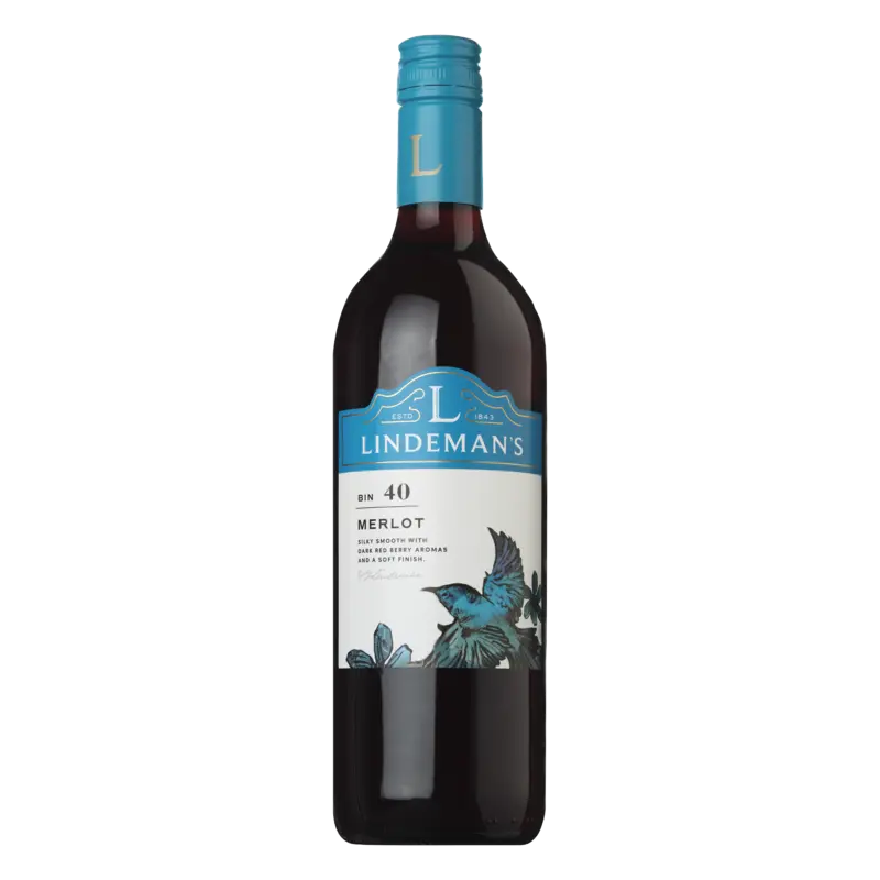 Etiket van Bin 40 merlot