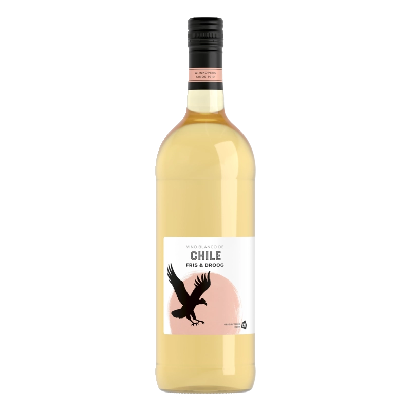 Etiket van Fris & droge Chileense huiswijn wit