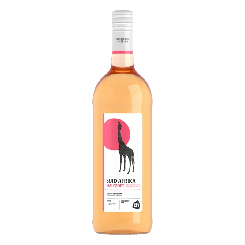 Etiket van Vol & halfzoete Zuid-Afrikaanse rosé
